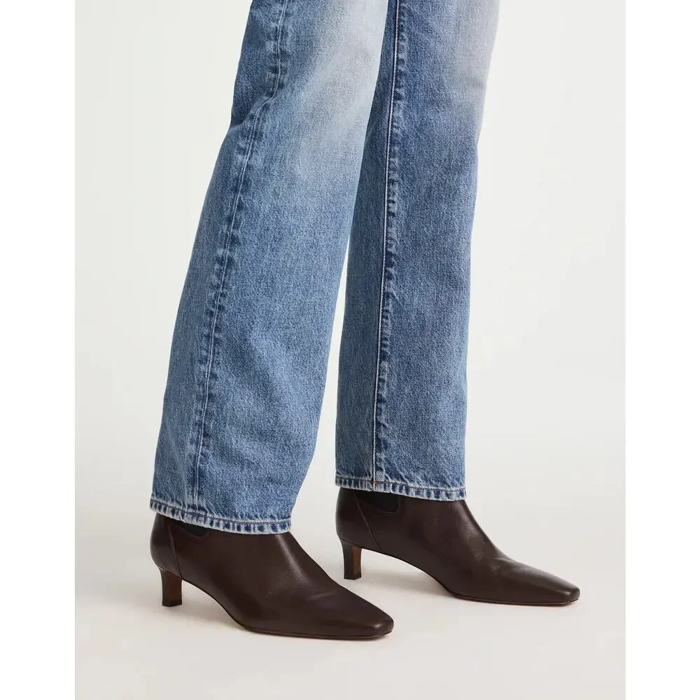 Madewell The Dimes Chelsea Boot Snipped Toe Turkish Coffee Leather Size 9 NWOB